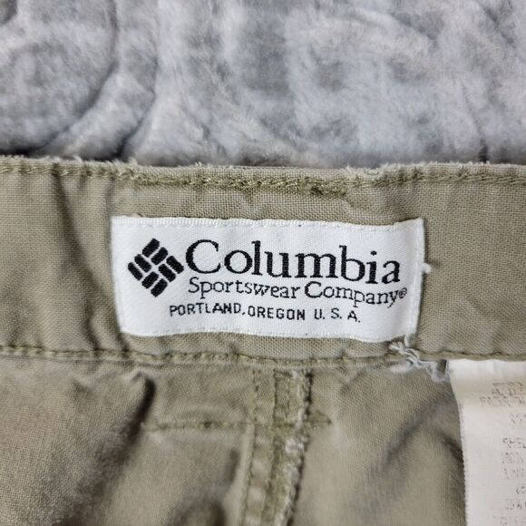 Vintage Columbia Cargo Pants Men's 32x31 Beige Relaxed Fit Outdoors Hiking - Picture 9 of 16